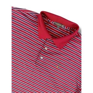 STREAMSONG x PETER MILLAR Mens Polo Shirt XL Red Golf Summer Comfort Performance